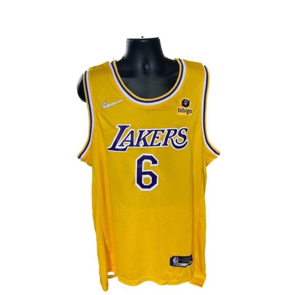 Nike Men's Los Angeles Lakers LeBron James #6 Jersey, Gold, - Picture 2 of 3